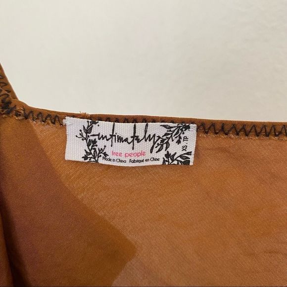 Free People Deep V Bandeau Cami in Burnt Orange - Picture 6 of 8